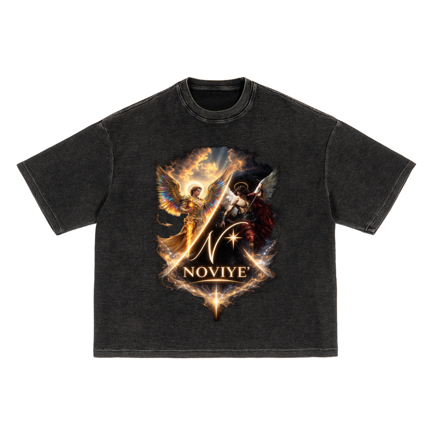 Textured Waffle Washed Boxy T-Shirt